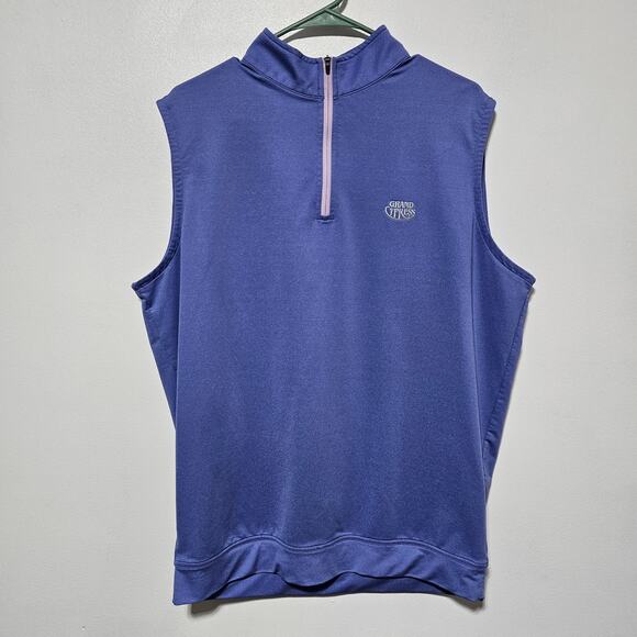 Men's Peter Millar Crown Sports Lavender 1/4 Zip Tank Stretch Men's Size Large - Picture 1 of 6